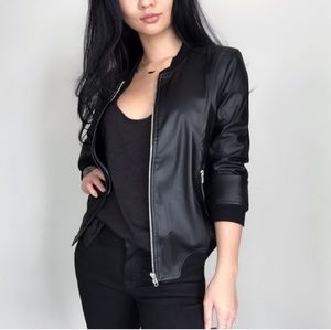 Faux Matte Leather Jacket